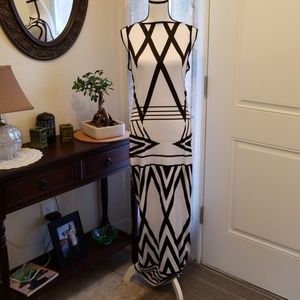 Black & white full length dress